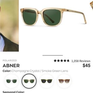 Abner Polarized Sunglasses with Green Lenses